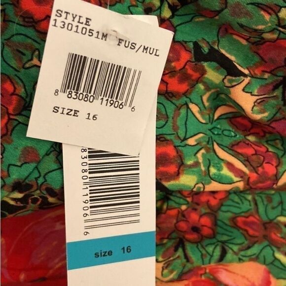 Womens Madison‎ Leigh Floral Cap Sleeve Shift Dress Size 16 NWT - Picture 11 of 12